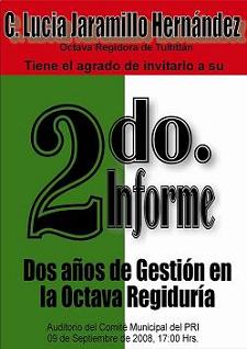 INVITACI&Oacute;N PARA EL SEGUNDO INFORME DE GESTIONES